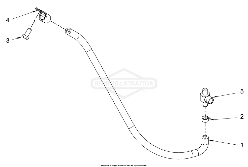 Engine Group - Oil Drain Diagram and Parts List for 076660-01  Briggs and Stratton Generator